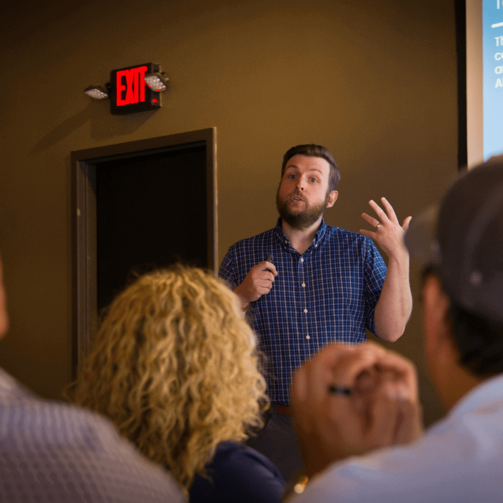 Technology Consultant giving a presentation